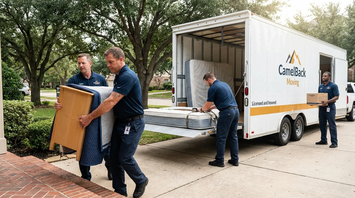 Crew loading residential truck for cross-state move from Lewisport, KY