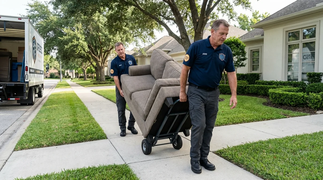 Local residential moving crew loading furniture in Lewisport, KY